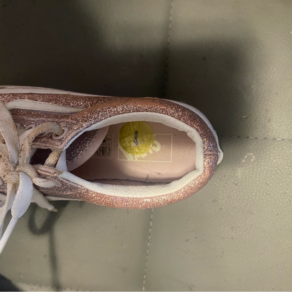 Sparkly Pink and White Sneakers - Picture 3 of 9